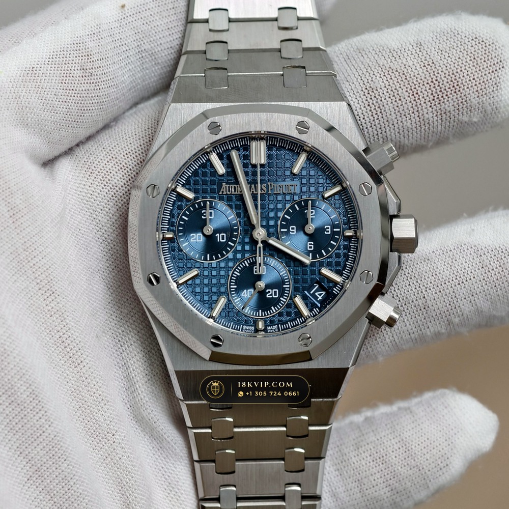 Audemars Piguet Royal Oak Selfwinding Chronograph 41mm Geneva Atelier Spec Ref. 26240ST — Private Vault Edition — Studio Gallery Plate II in 904L Stainless Steel Custom Architecture (180.3g Verified Mass, Audemars Piguet Cal. 4401 Flyback Chronograph)