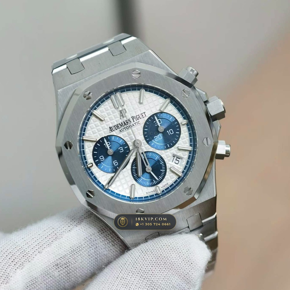 Audemars Piguet Royal Oak Selfwinding Chronograph 38mm Geneva Atelier Spec Ref. 26315ST — Private Vault Edition — Studio Gallery Plate II in 904L Stainless Steel Custom Architecture (146.6g Verified Mass, Audemars Piguet Cal. 2385 Column-Wheel Chronograph)