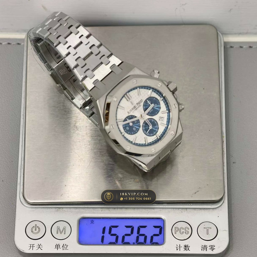 Audemars Piguet Royal Oak Selfwinding Chronograph 38mm Geneva Atelier Spec Ref. 26315ST — Private Vault Edition — Studio Gallery Plate VIII in 904L Stainless Steel Custom Architecture (146.6g Verified Mass, Audemars Piguet Cal. 2385 Column-Wheel Chronograph)