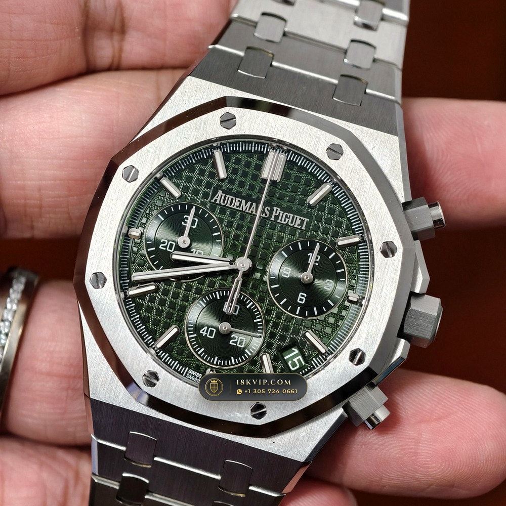 Audemars Piguet Royal Oak Selfwinding Chronograph 41mm Custom Tapestry Dial Deep Crystal Optics Ref. 26240ST.OO.1320ST.08 — Private Vault Edition — Studio Gallery Plate II in 904L Stainless Steel Custom Architecture (180.6g Verified Mass, Audemars Piguet Cal. 4401 Flyback Chronograph)