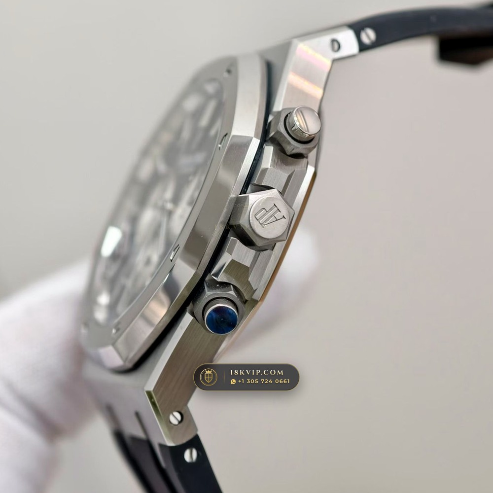 Audemars Piguet Royal Oak Selfwinding Chronograph 41mm Hand-Chamfered Bevel Spec Ref. 26331ST — Private Vault Edition — Studio Gallery Plate V in 904L Stainless Steel Custom Architecture (180.7g Verified Mass, Audemars Piguet Cal. 2385 Column-Wheel Chronograph)