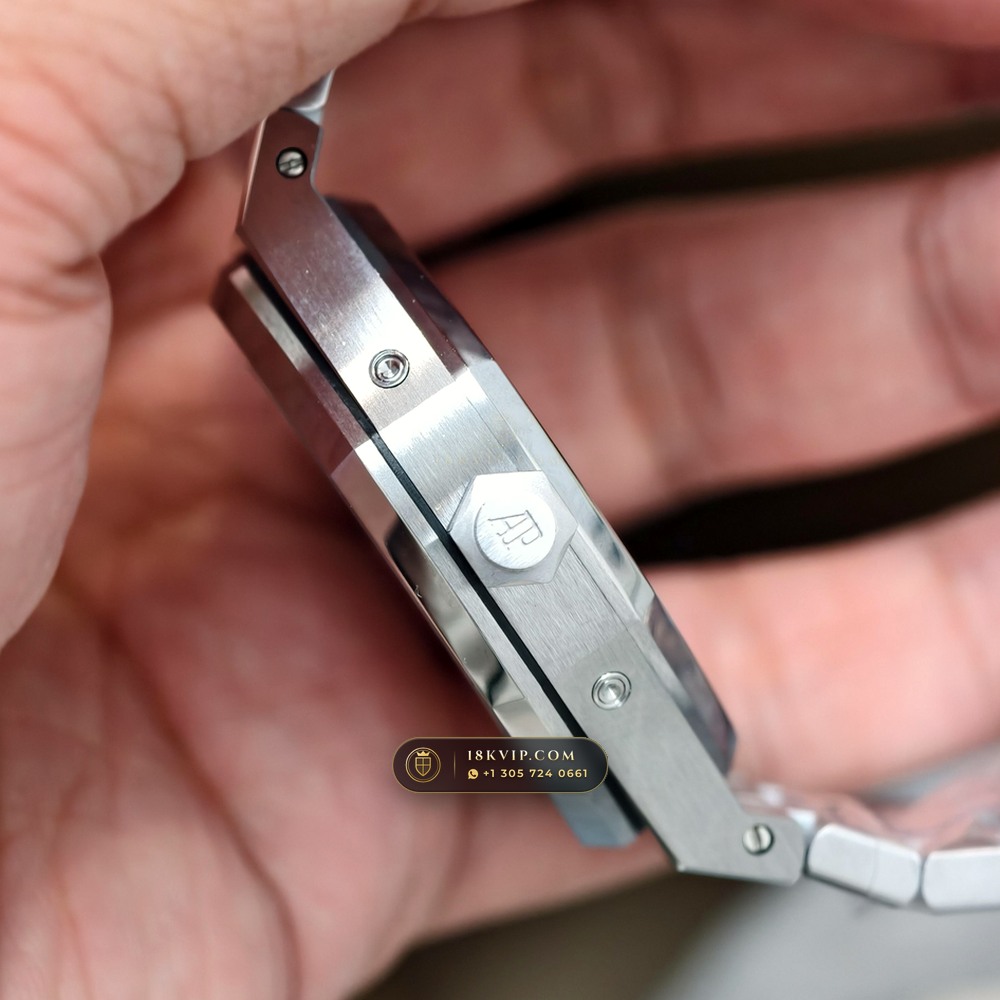 Audemars Piguet Royal Oak Perpetual Calendar 41mm 18K White Gold Ref. 26574BC.OO.1220BC.01 — Private Vault Edition — Studio Gallery Plate V in 18K White Gold Au750 (225.3g Verified Mass, Audemars Piguet Cal. 5134 Ultra-Thin Perpetual)