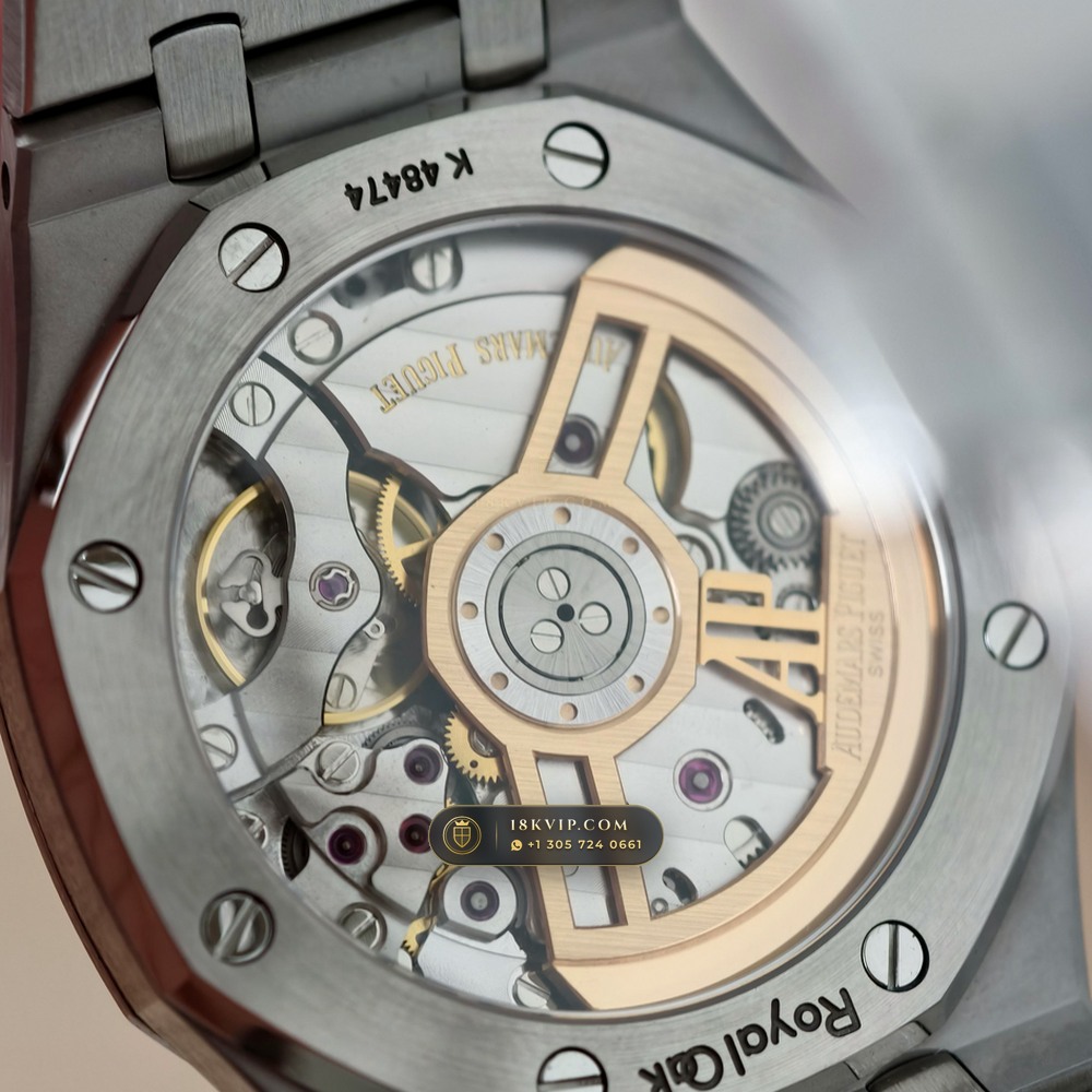 Audemars Piguet Royal Oak Selfwinding 41mm Custom Tapestry Dial Deep Crystal Optics Ref. 15500ST — Private Vault Edition — Studio Gallery Plate IX in 904L Stainless Steel Custom Architecture (166.5g Verified Mass, Audemars Piguet Cal. 4302 - 70h Power Reserve)
