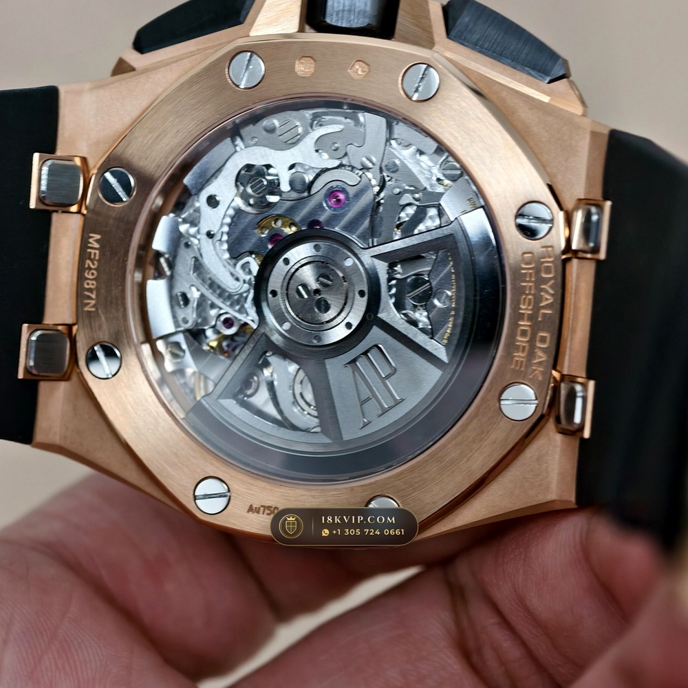 Audemars Piguet Royal Oak Offshore Selfwinding Chronograph 43mm 18K Rose Gold Ref. 26420RO.OO.A002CA.01 — Private Vault Edition — Studio Gallery Plate VI in 18K Rose Gold Au750 (184.3g Verified Mass, Audemars Piguet Cal. 4401 Flyback Chronograph)