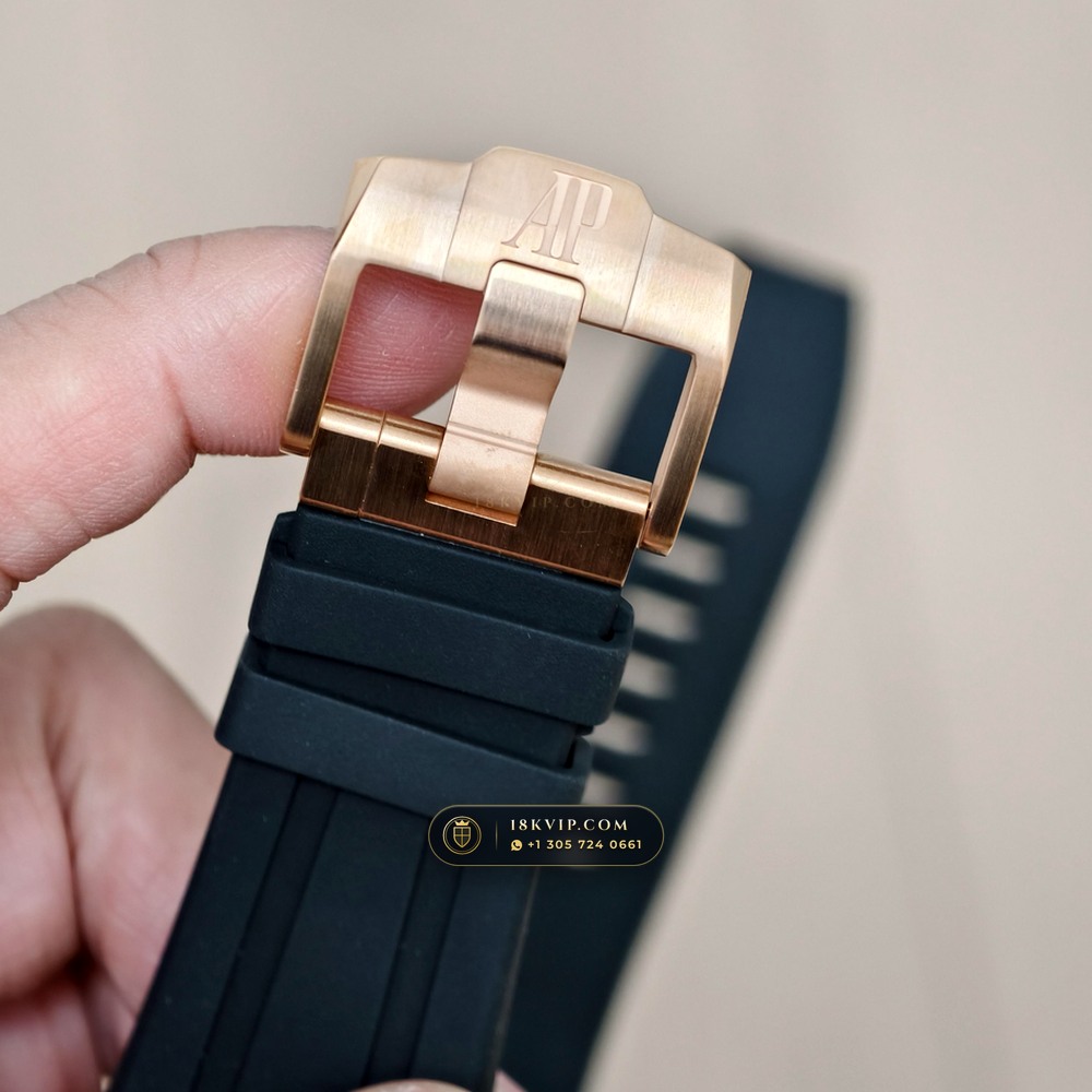Audemars Piguet Royal Oak Offshore Selfwinding Chronograph 43mm 18K Rose Gold Ref. 26420RO.OO.A002CA.01 — Private Vault Edition — Studio Gallery Plate VII in 18K Rose Gold Au750 (184.3g Verified Mass, Audemars Piguet Cal. 4401 Flyback Chronograph)