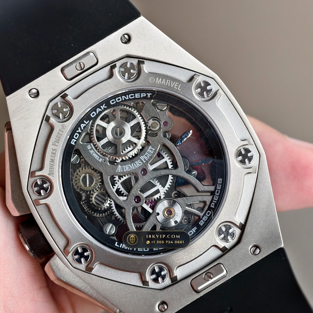 Audemars Piguet Royal Oak Concept Spider-Man Flying Tourbillon Openworked Titanium Ref. 26631TI.OO.D002CA.01 — Private Vault Edition — Studio Gallery Plate VII in Grade 5 Titanium Monobloc (108.7g Verified Mass, Audemars Piguet Hand-Wound Cal. 2974 Tourbillon)