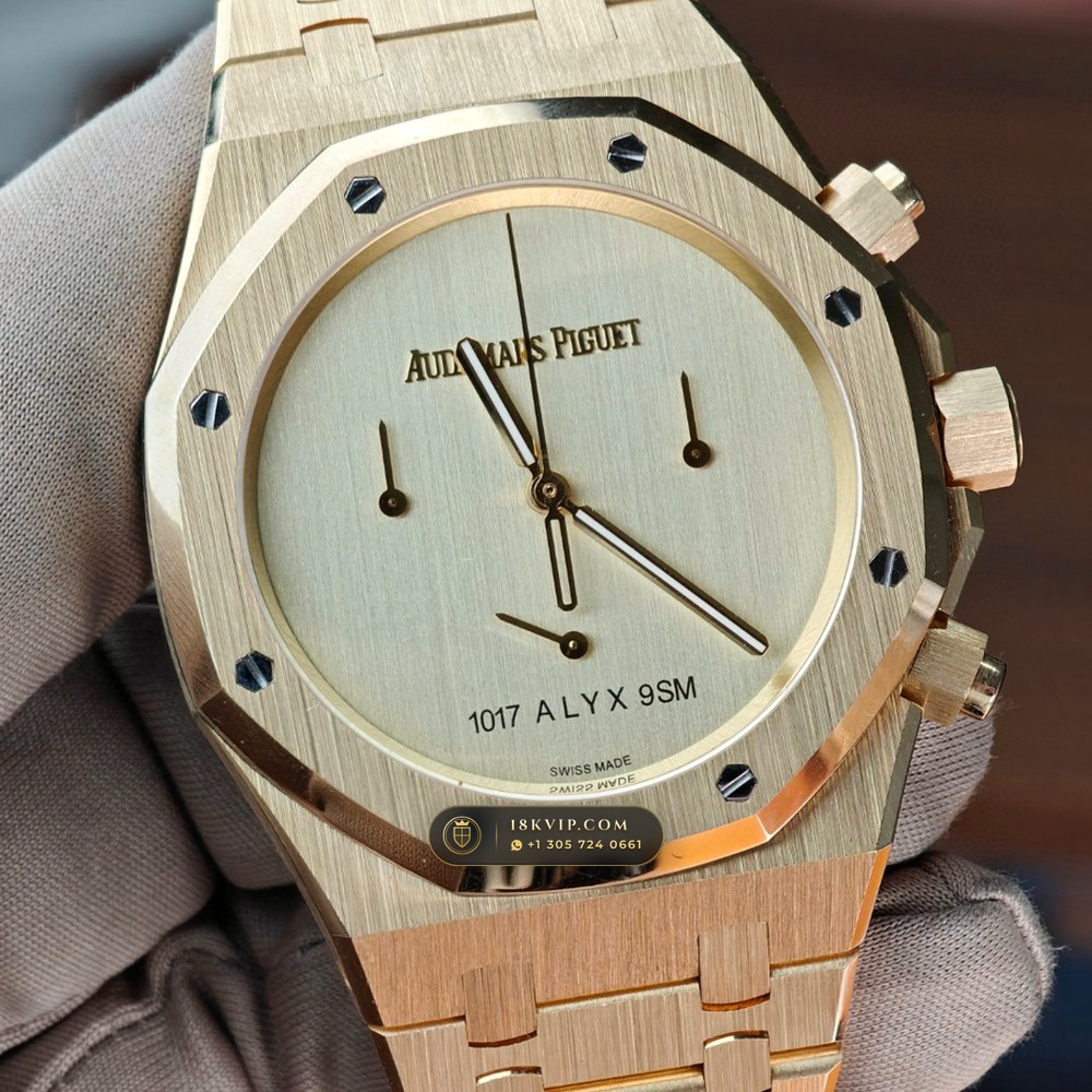 Audemars Piguet Royal Oak Selfwinding Chronograph 41mm 18K Yellow Gold Ref. 26240BA.OO.1320BA.01 — Private Vault Edition — Studio Gallery Plate II in 18K Yellow Gold Au750 (246.0g Verified Mass, Audemars Piguet Cal. 4401 Flyback Chronograph)