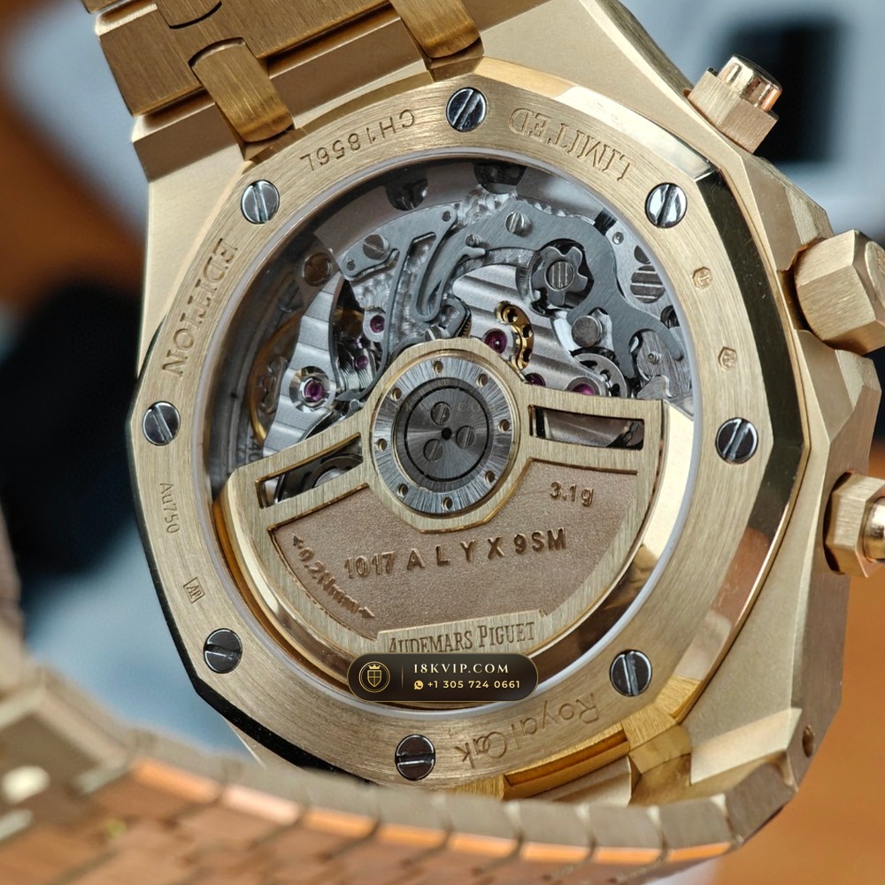 Audemars Piguet Royal Oak Selfwinding Chronograph 41mm 18K Yellow Gold Ref. 26240BA.OO.1320BA.01 — Private Vault Edition — Studio Gallery Plate VII in 18K Yellow Gold Au750 (246.0g Verified Mass, Audemars Piguet Cal. 4401 Flyback Chronograph)