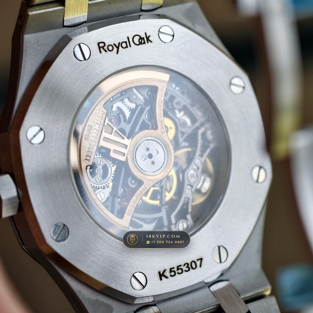 Audemars Piguet Royal Oak Double Balance Wheel Openworked 41mm 22K Gold Rotor 5-Axis CNC Case Ref. 15407ST.OO.1220ST.01 — Private Vault Edition — Studio Gallery Plate VI in 904L Stainless Steel Custom Architecture (162.0g Verified Mass, Audemars Piguet Cal. 3132 Dual-Balance Openworked)