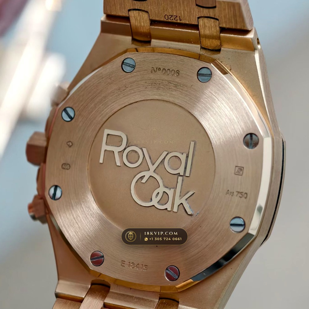 Audemars Piguet Royal Oak Selfwinding Chronograph 41mm 18K Rose Gold Ref. 26331OR — Private Vault Edition — Studio Gallery Plate VII in 18K Rose Gold Au750 (246.2g Verified Mass, Audemars Piguet Cal. 2385 Column-Wheel Chronograph)