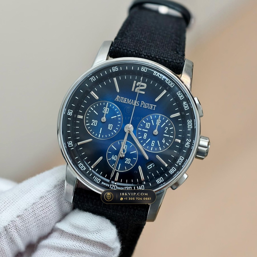 Audemars Piguet Code 11.59 Selfwinding Chronograph 41mm 18K White Gold Ref. 26393BC.OO.A002KB.01 — Private Vault Edition — Studio Gallery Plate III in 18K White Gold Au750 (136.2g Verified Mass, Audemars Piguet Cal. 4401 Flyback Chronograph)