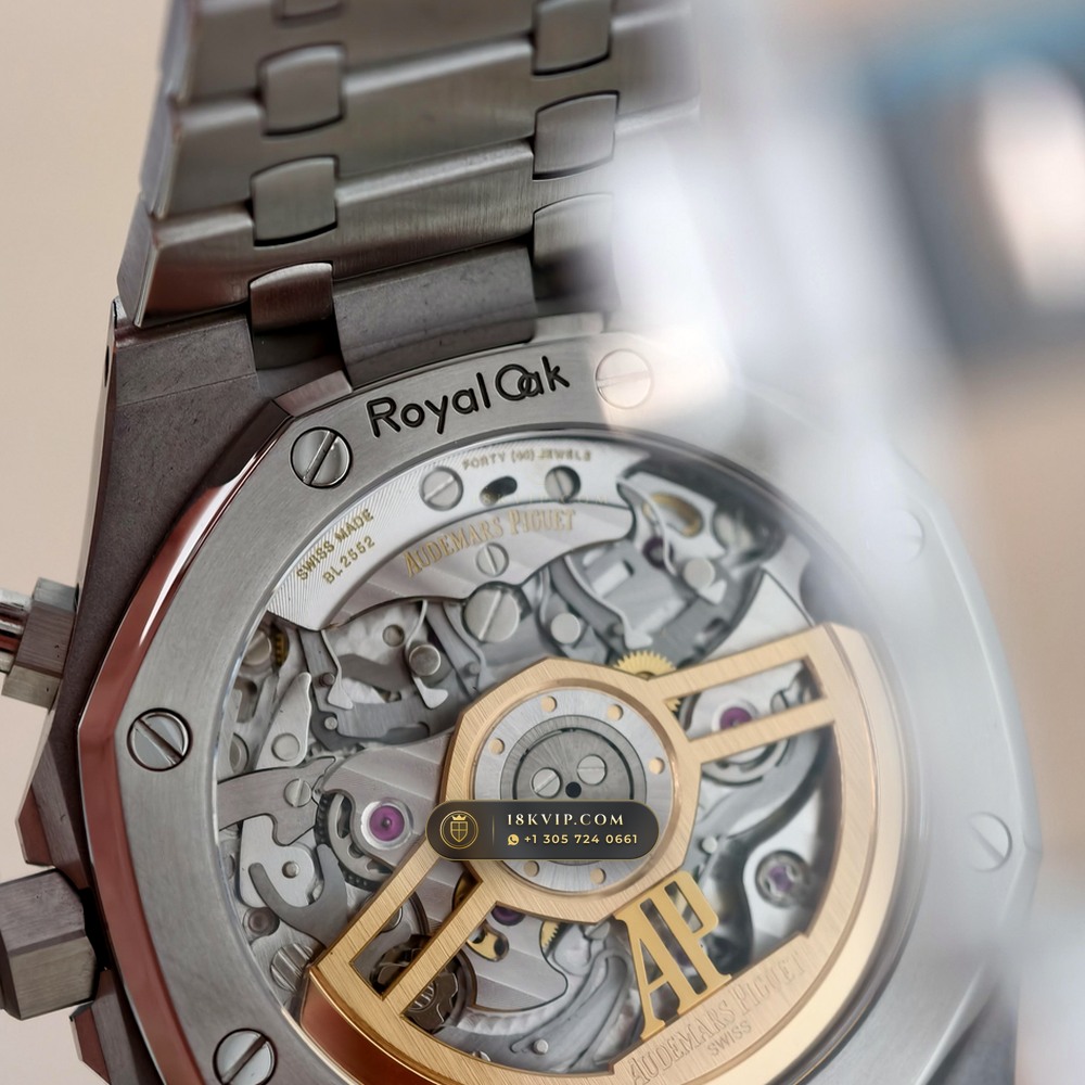 Audemars Piguet Royal Oak Selfwinding Chronograph 41mm Hand-Chamfered Bevel Spec Ref. 26240ST — Private Vault Edition — Studio Gallery Plate XI in 904L Stainless Steel Custom Architecture (180.3g Verified Mass, Audemars Piguet Cal. 4401 Flyback Chronograph)