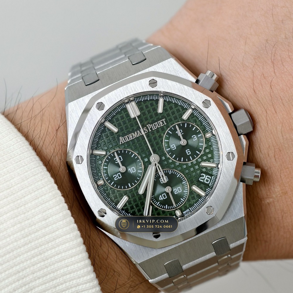 Audemars Piguet Royal Oak Selfwinding Chronograph 41mm Hand-Chamfered Bevel Spec Ref. 26240ST — Private Vault Edition — Studio Gallery Plate XII in 904L Stainless Steel Custom Architecture (180.3g Verified Mass, Audemars Piguet Cal. 4401 Flyback Chronograph)