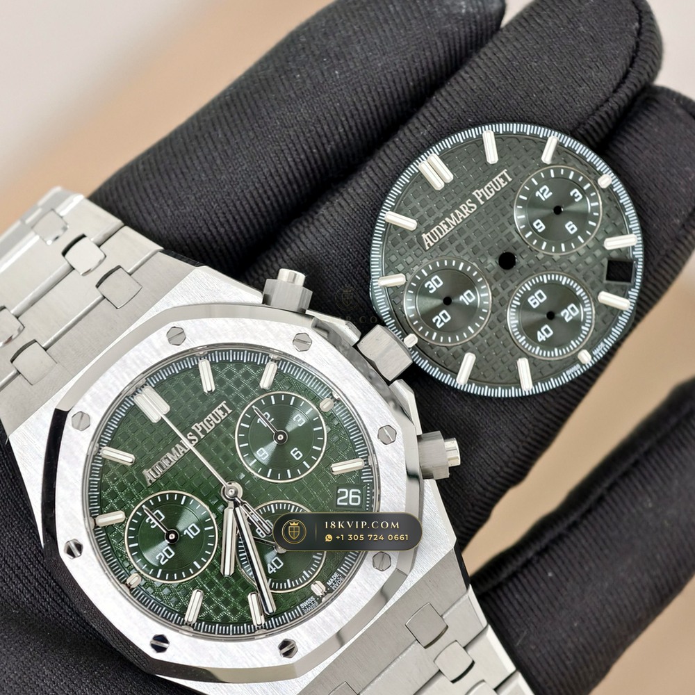 Audemars Piguet Royal Oak Selfwinding Chronograph 41mm Hand-Chamfered Bevel Spec Ref. 26240ST — Private Vault Edition — Studio Gallery Plate II in 904L Stainless Steel Custom Architecture (180.3g Verified Mass, Audemars Piguet Cal. 4401 Flyback Chronograph)