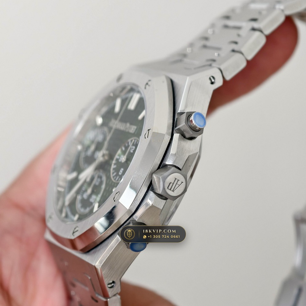 Audemars Piguet Royal Oak Selfwinding Chronograph 41mm Hand-Chamfered Bevel Spec Ref. 26240ST — Private Vault Edition — Studio Gallery Plate IX in 904L Stainless Steel Custom Architecture (180.3g Verified Mass, Audemars Piguet Cal. 4401 Flyback Chronograph)