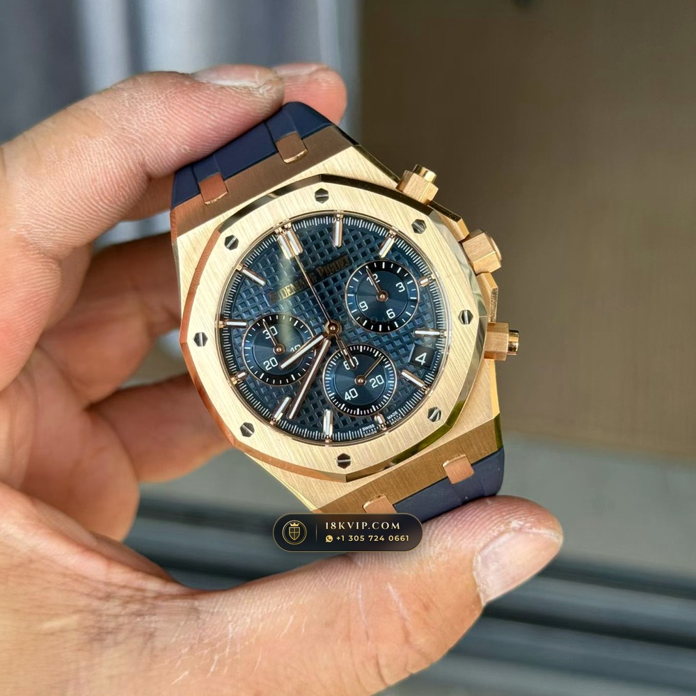 Audemars Piguet Royal Oak Selfwinding Chronograph 41mm 18K Rose Gold Ref. 26240OR — Private Vault Edition — Studio Gallery Plate III in 18K Rose Gold Au750 (246.0g Verified Mass, Audemars Piguet Cal. 4401 Flyback Chronograph)