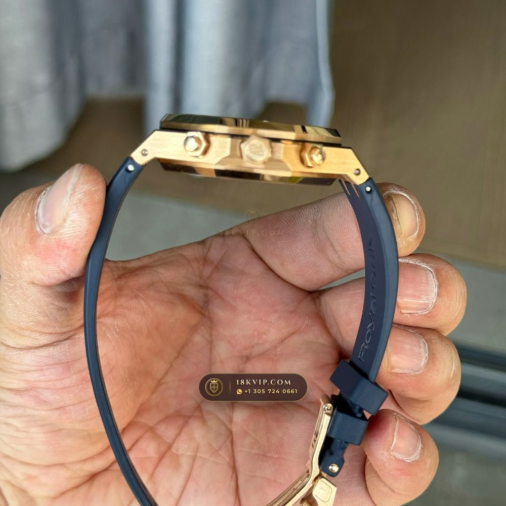 Audemars Piguet Royal Oak Selfwinding Chronograph 41mm 18K Rose Gold Ref. 26240OR — Private Vault Edition — Studio Gallery Plate VI in 18K Rose Gold Au750 (246.0g Verified Mass, Audemars Piguet Cal. 4401 Flyback Chronograph)