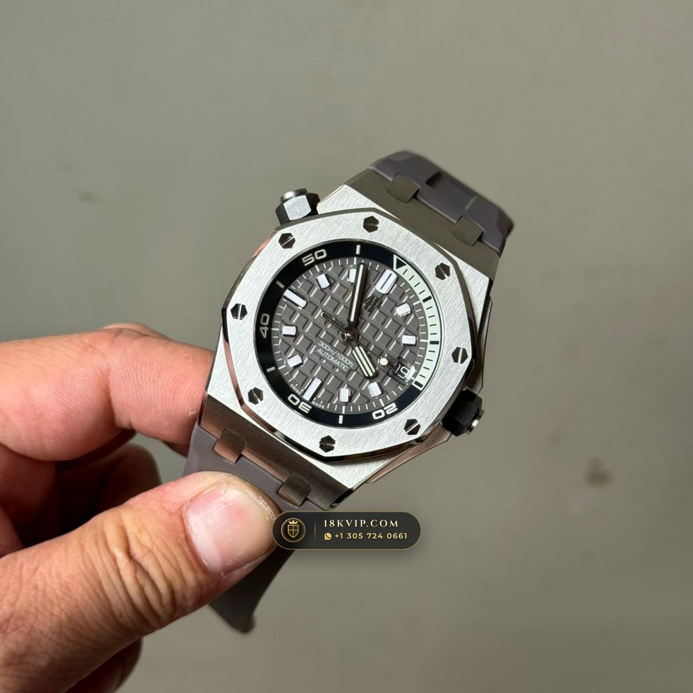 Audemars Piguet Royal Oak Offshore Diver 42mm Ref. 15720ST — Private Vault Edition — Studio Gallery Plate II in 904L Stainless Steel Custom Architecture (168.4g Verified Mass, Audemars Piguet Cal. 4308 / Cal. 3120)