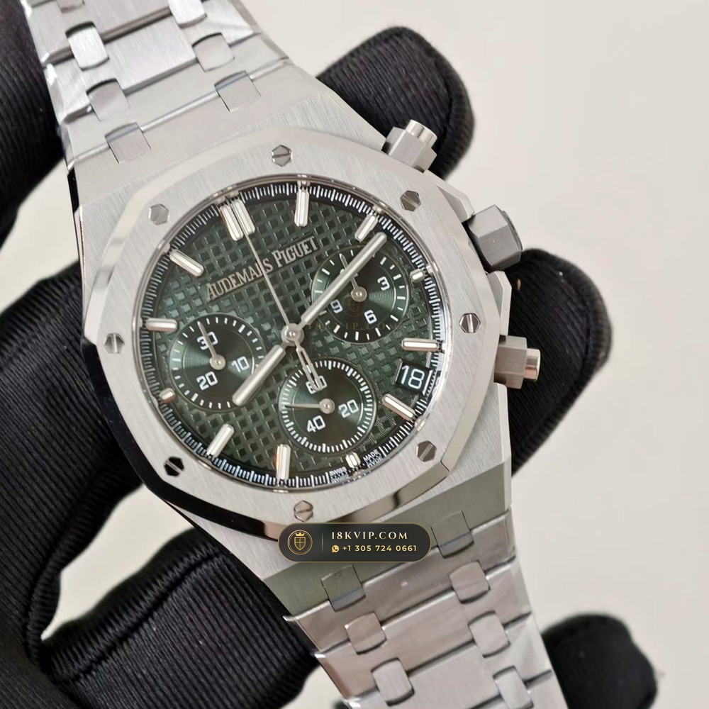 Audemars Piguet Royal Oak Selfwinding Chronograph 41mm Free-Sprung Calibre Ref. 26240ST.OO.1320ST.08 — Private Vault Edition — Studio Gallery Plate II in 904L Stainless Steel Custom Architecture (180.3g Verified Mass, Audemars Piguet Cal. 4401 Flyback Chronograph)