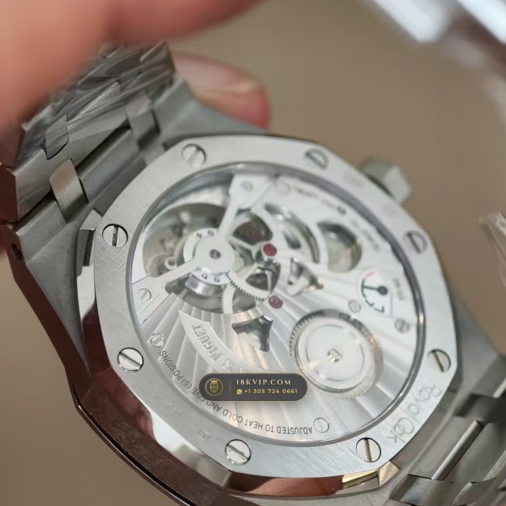 Audemars Piguet Royal Oak Selfwinding Flying Tourbillon 41mm Tiffany Blue Dial Ref. 26735ST.OO.1320ST.02 — Private Vault Edition — Studio Gallery Plate VII in 904L Stainless Steel Custom Architecture (159.5g Verified Mass, Audemars Piguet Cal. 2950 Flying Tourbillon)