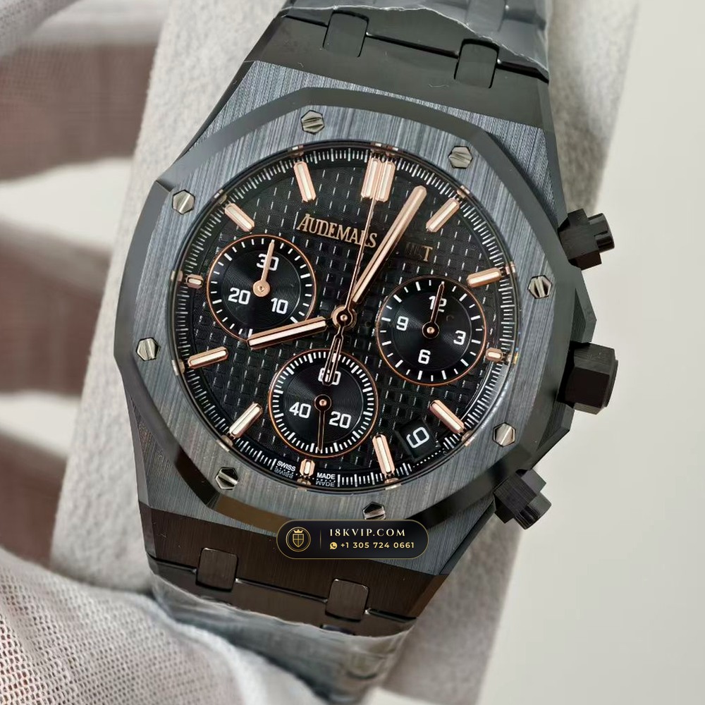 Audemars Piguet Royal Oak Selfwinding Chronograph 41mm Free-Sprung Calibre Ref. 26240CE — Private Vault Edition — Studio Gallery Plate III in High-Tech Ceramic & Titanium (149.4g Verified Mass, Audemars Piguet Cal. 4401 Flyback Chronograph)