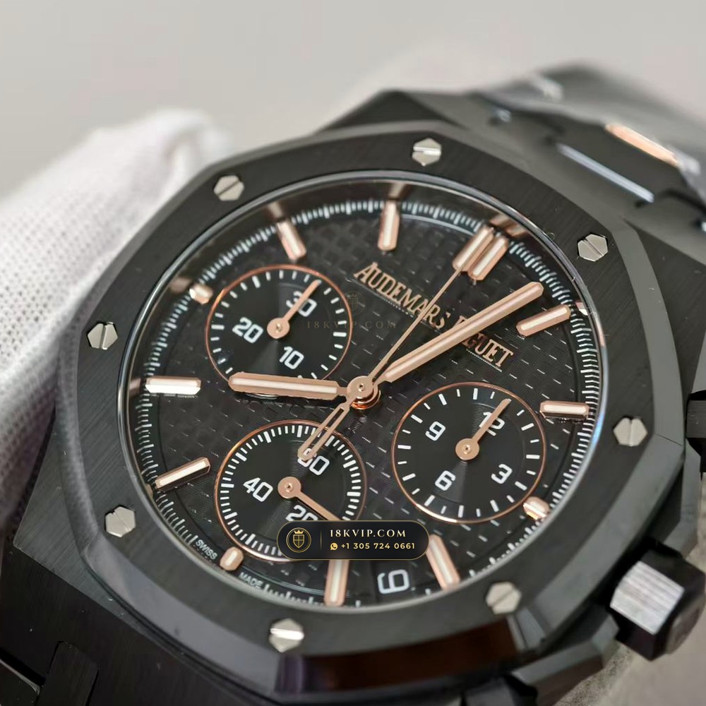 Audemars Piguet Royal Oak Selfwinding Chronograph 41mm Free-Sprung Calibre Ref. 26240CE — Private Vault Edition — Studio Gallery Plate V in High-Tech Ceramic & Titanium (149.4g Verified Mass, Audemars Piguet Cal. 4401 Flyback Chronograph)
