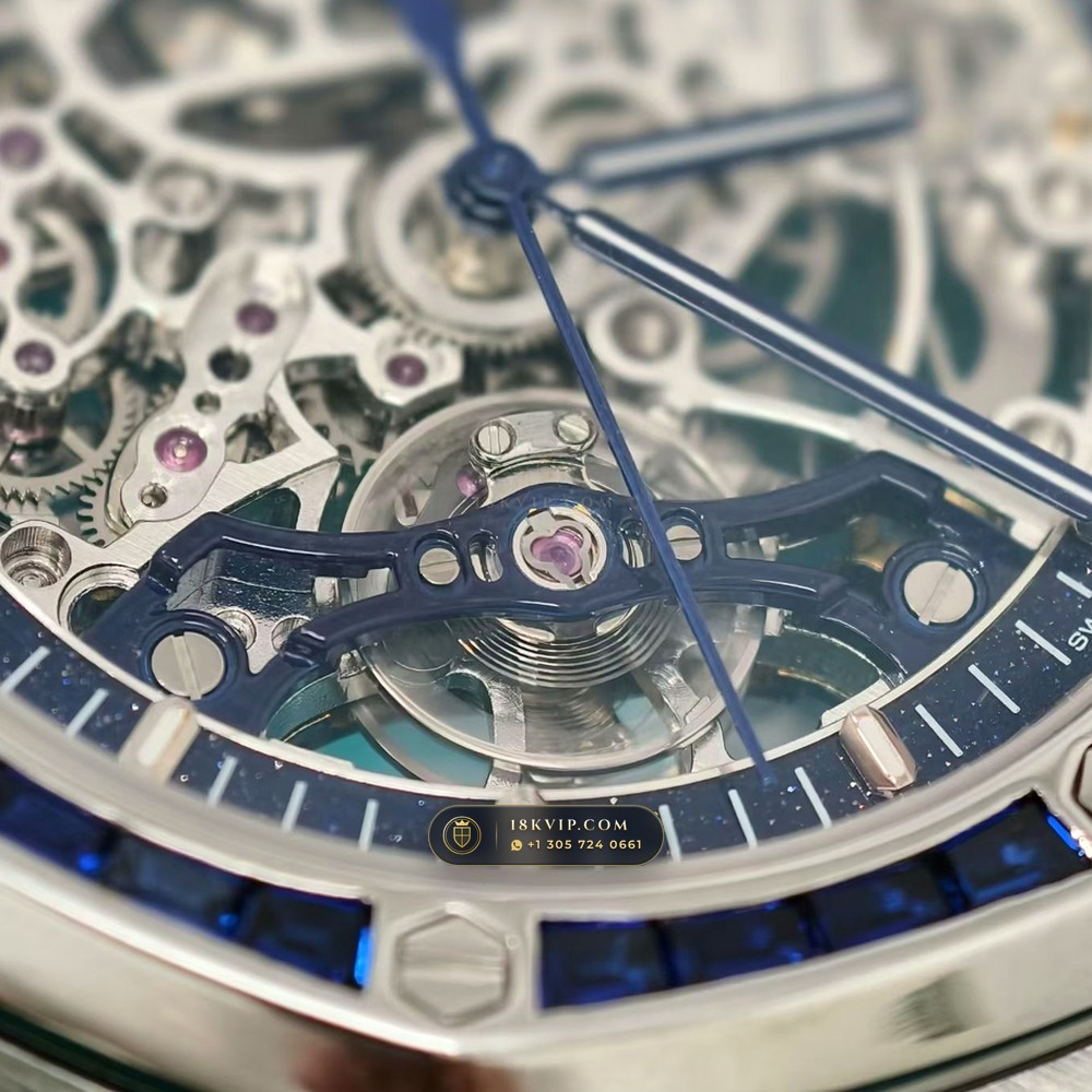 Audemars Piguet Royal Oak Double Balance Wheel Openworked 41mm Diamond-Set Bezel 18K White Gold Ref. 15412BC.SS.1220BC.02 — Private Vault Edition — Studio Gallery Plate IV in 18K White Gold Au750 (224.3g Verified Mass, Audemars Piguet Cal. 3132 Dual-Balance Openworked)