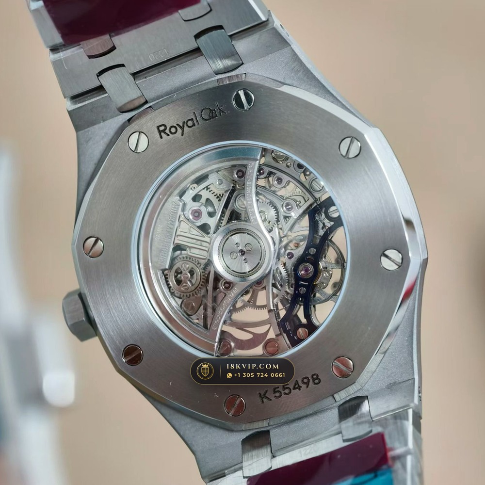 Audemars Piguet Royal Oak Double Balance Wheel Openworked 41mm Diamond-Set Bezel 18K White Gold Ref. 15412BC.SS.1220BC.02 — Private Vault Edition — Studio Gallery Plate VI in 18K White Gold Au750 (224.3g Verified Mass, Audemars Piguet Cal. 3132 Dual-Balance Openworked)
