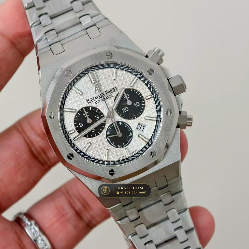Audemars Piguet Royal Oak Selfwinding Chronograph 41mm Master Watchmaker Spec Ref. 26331ST — Private Vault Edition — Studio Gallery Plate II in 904L Stainless Steel Custom Architecture (180.4g Verified Mass, Audemars Piguet Cal. 2385 Column-Wheel Chronograph)
