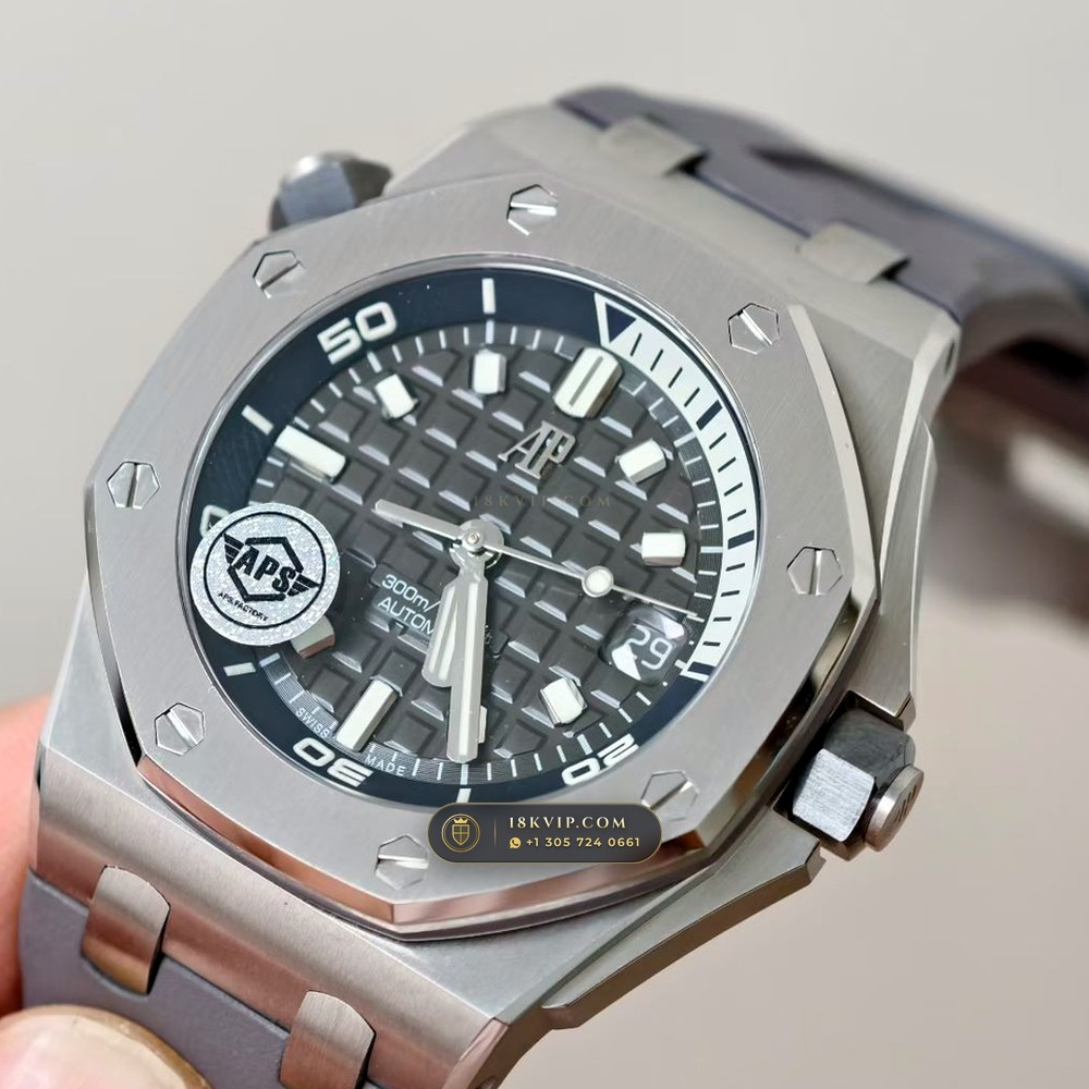 Audemars Piguet Royal Oak Offshore Diver 42mm Ref. 15720ST.OO.A009CA.01 — Private Vault Edition — Studio Gallery Plate IV in 904L Stainless Steel Custom Architecture (168.0g Verified Mass, Audemars Piguet Cal. 4308 / Cal. 3120)