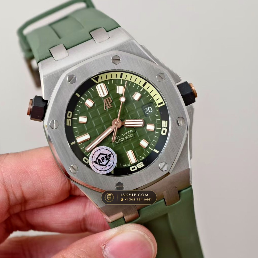 Audemars Piguet Royal Oak Offshore Diver 42mm Ref. 15720ST.OO.A052CA.01 — Private Vault Edition — Studio Gallery Plate II in 904L Stainless Steel Custom Architecture (167.7g Verified Mass, Audemars Piguet Cal. 4308 / Cal. 3120)