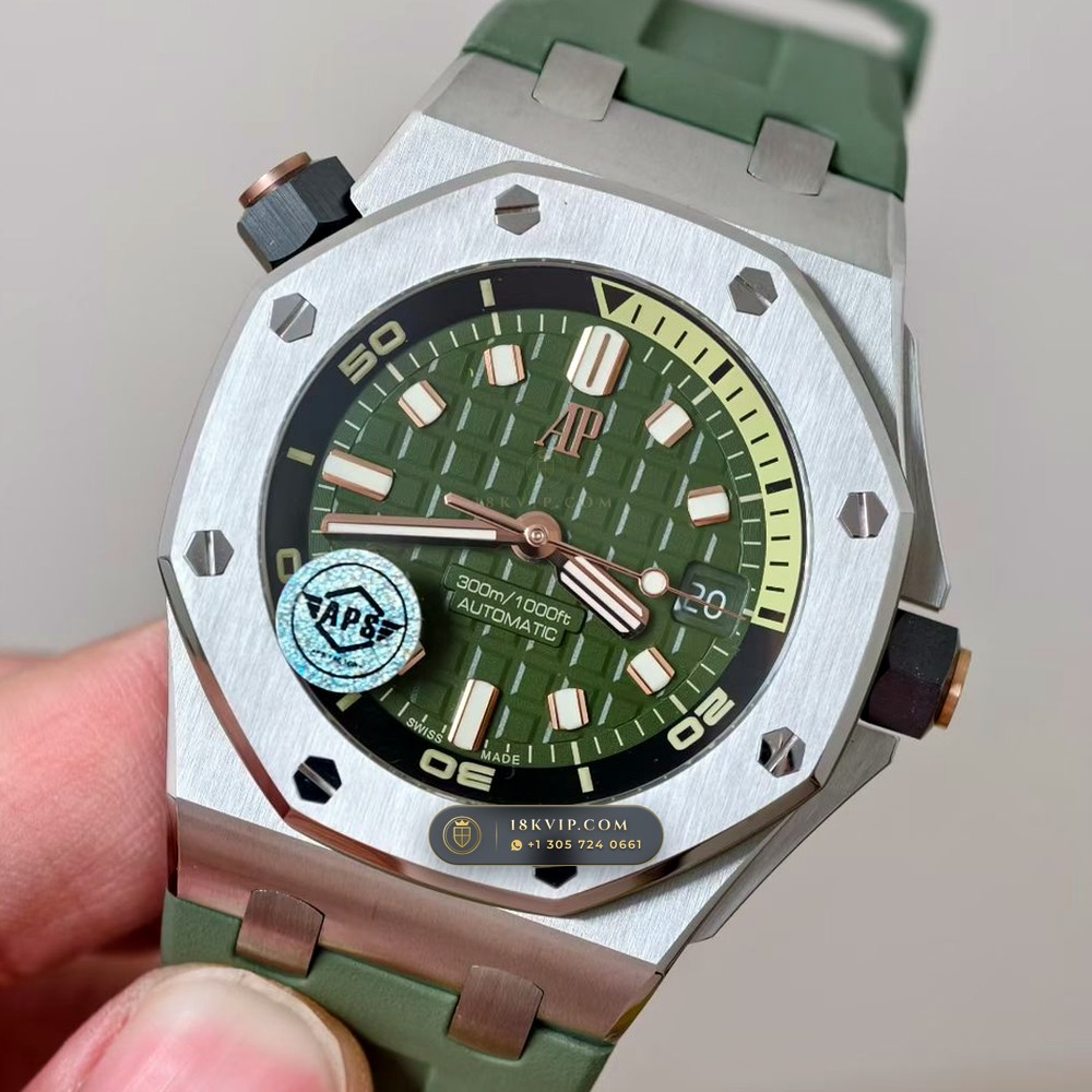 Audemars Piguet Royal Oak Offshore Diver 42mm Ref. 15720ST.OO.A052CA.01 — Private Vault Edition — Studio Gallery Plate III in 904L Stainless Steel Custom Architecture (167.7g Verified Mass, Audemars Piguet Cal. 4308 / Cal. 3120)