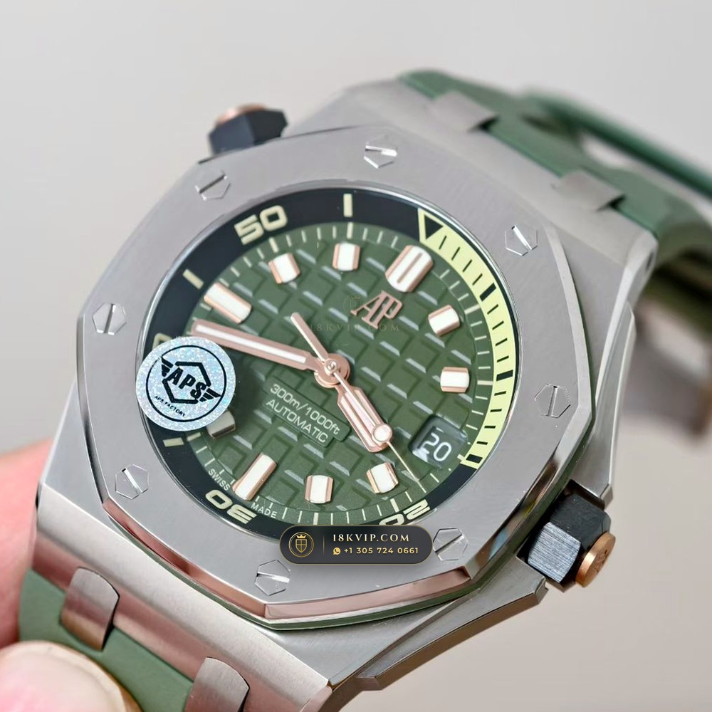 Audemars Piguet Royal Oak Offshore Diver 42mm Ref. 15720ST.OO.A052CA.01 — Private Vault Edition — Studio Gallery Plate IV in 904L Stainless Steel Custom Architecture (167.7g Verified Mass, Audemars Piguet Cal. 4308 / Cal. 3120)