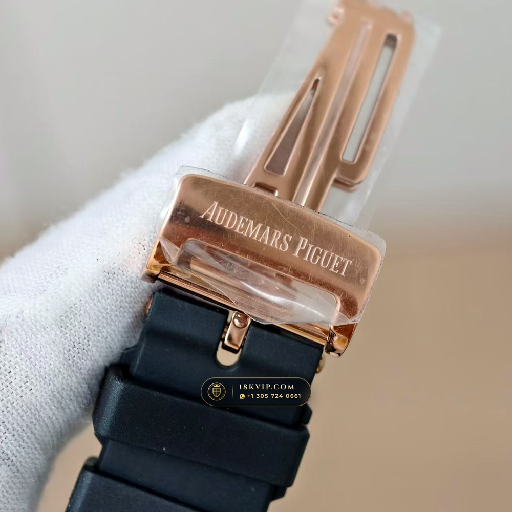 Audemars Piguet Royal Oak Selfwinding 41mm 18K Rose Gold Custom Tapestry Dial Deep Crystal Optics Ref. 15500OR.OO.D002CR.01 — Private Vault Edition — Studio Gallery Plate VIII in 18K Rose Gold Au750 (138.1g Verified Mass, Audemars Piguet Cal. 4302 - 70h Power Reserve)