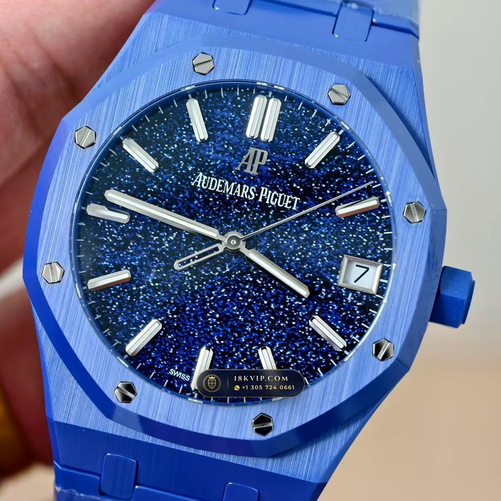Audemars Piguet Royal Oak Selfwinding 41mm Starry Sky Dial Ref. 15500 — Private Vault Edition — Studio Gallery Plate II in High-Tech Ceramic & Titanium (166.7g Verified Mass, Audemars Piguet Cal. 4302 - 70h Power Reserve)