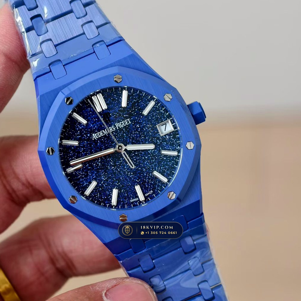 Audemars Piguet Royal Oak Selfwinding 41mm Starry Sky Dial Ref. 15500 — Private Vault Edition — Studio Gallery Plate III in High-Tech Ceramic & Titanium (166.7g Verified Mass, Audemars Piguet Cal. 4302 - 70h Power Reserve)