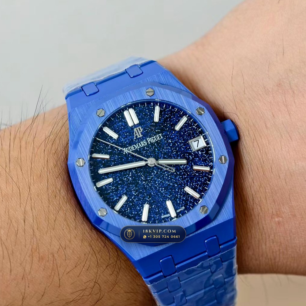 Audemars Piguet Royal Oak Selfwinding 41mm Starry Sky Dial Ref. 15500 — Private Vault Edition — Studio Gallery Plate IX in High-Tech Ceramic & Titanium (166.7g Verified Mass, Audemars Piguet Cal. 4302 - 70h Power Reserve)