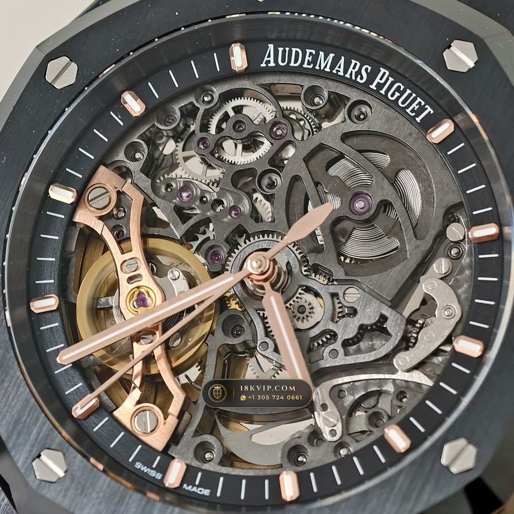 Audemars Piguet Royal Oak Double Balance Wheel Openworked 41mm Ref. 15416CE — Private Vault Edition — Studio Gallery Plate II in High-Tech Ceramic & Titanium (135.4g Verified Mass, Audemars Piguet Cal. 3132 Dual-Balance Openworked)