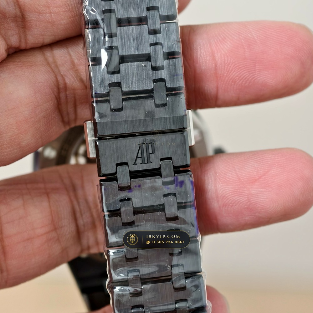 Audemars Piguet Royal Oak Double Balance Wheel Openworked 41mm Ref. 15416CE — Private Vault Edition — Studio Gallery Plate VI in High-Tech Ceramic & Titanium (135.4g Verified Mass, Audemars Piguet Cal. 3132 Dual-Balance Openworked)