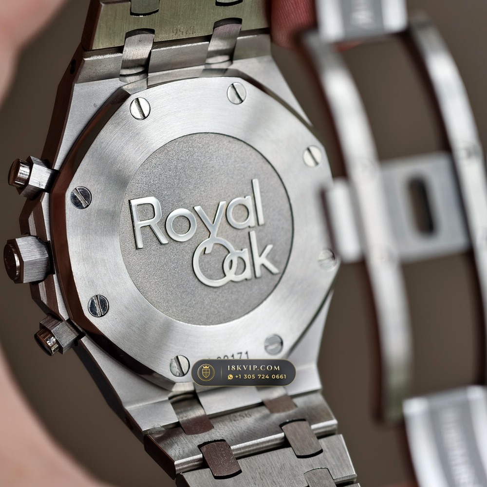Audemars Piguet Royal Oak Selfwinding Chronograph 38mm Sunburst Rhodium / Slate Grey Dial Ref. 26315ST.OO.1256ST.02 — Private Vault Edition — Studio Gallery Plate VI in 904L Stainless Steel Custom Architecture (146.1g Verified Mass, Audemars Piguet Cal. 2385 Column-Wheel Chronograph)