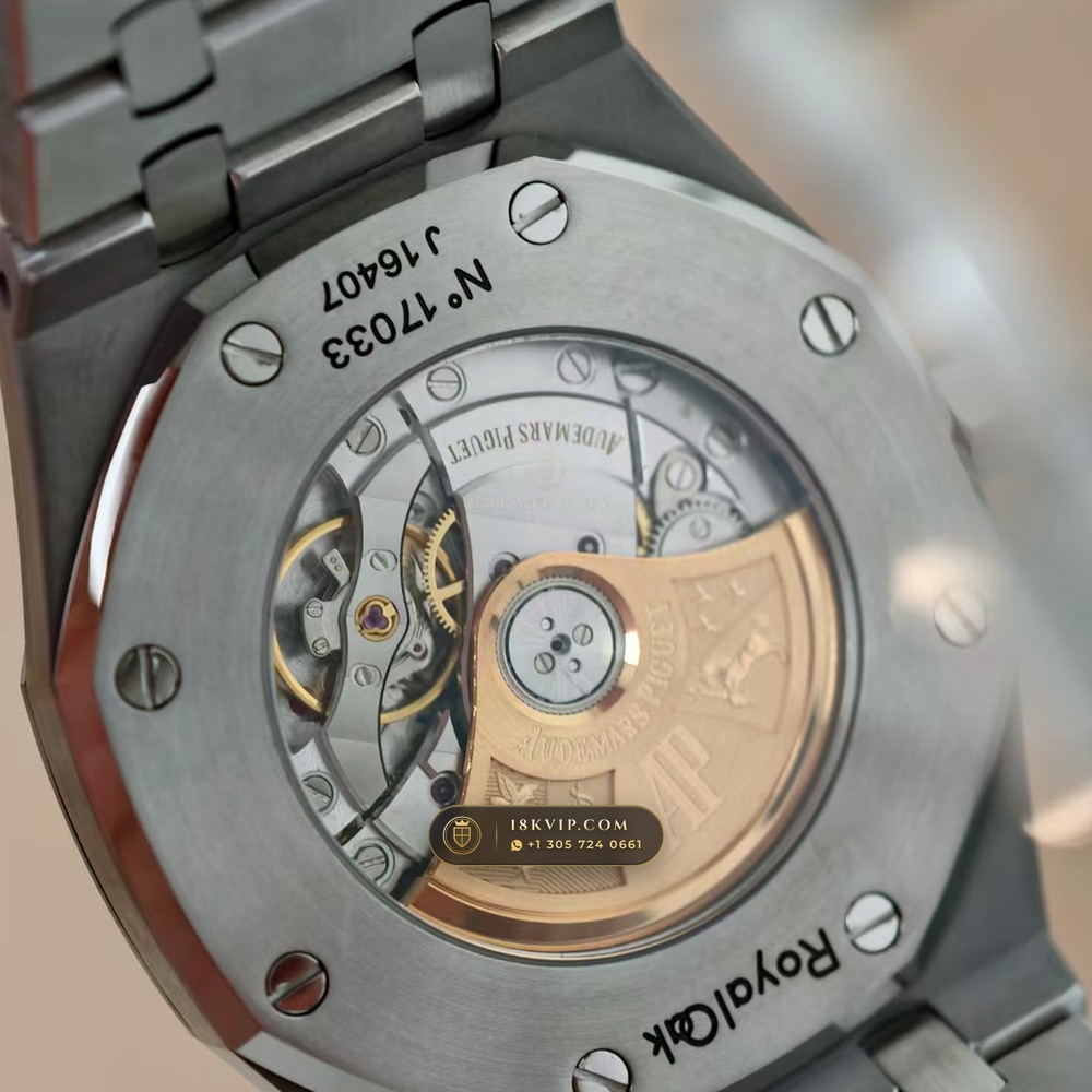 Audemars Piguet Royal Oak Selfwinding 41mm Ref. 15400ST — Private Vault Edition — Studio Gallery Plate VIII in 904L Stainless Steel Custom Architecture (166.8g Verified Mass, Audemars Piguet Cal. 3120 - 22K Gold Rotor)