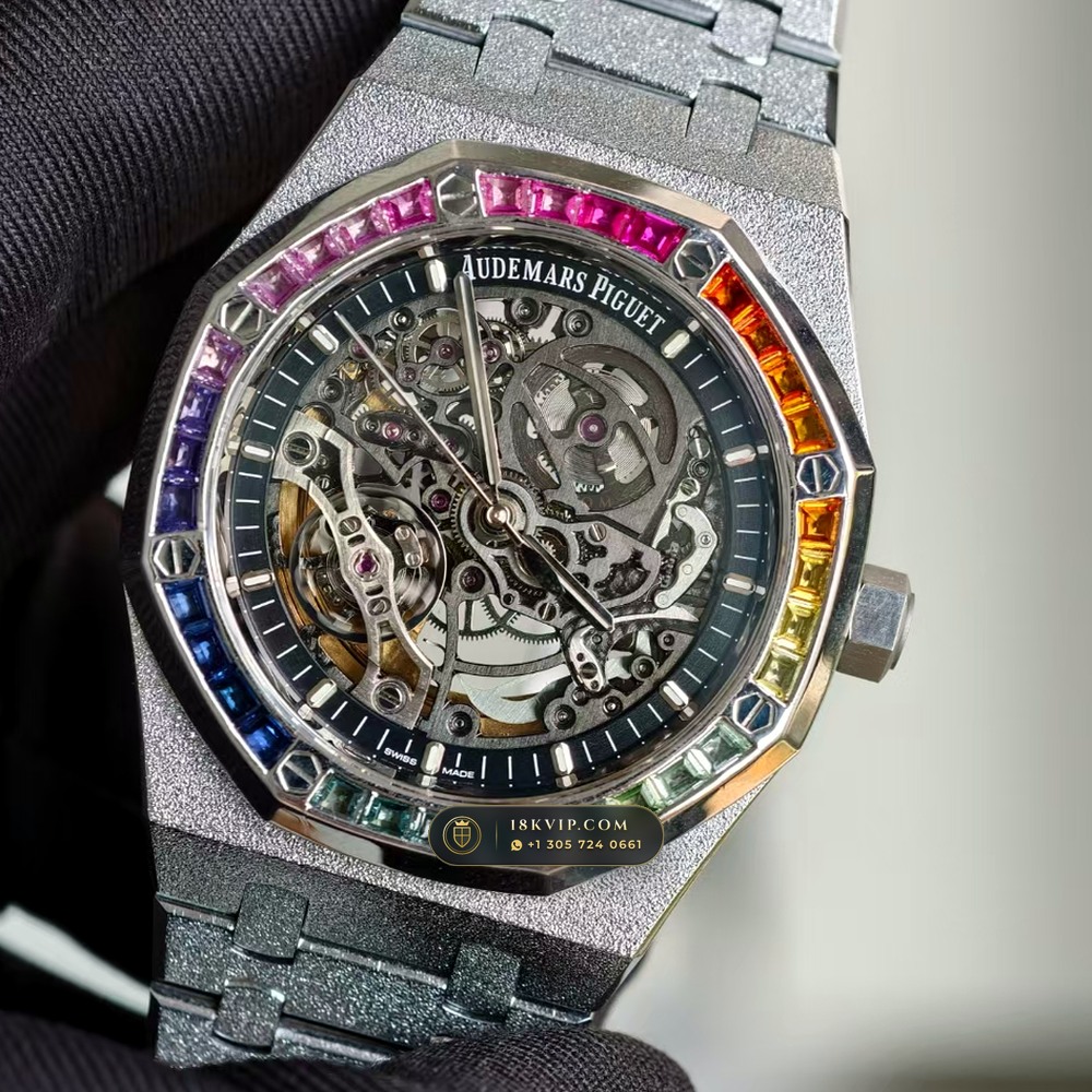 Audemars Piguet Royal Oak Double Balance Wheel Openworked 41mm 18K White Gold Ref. 15412BC — Private Vault Edition — Studio Gallery Plate II in 18K White Gold Au750 (224.8g Verified Mass, Audemars Piguet Cal. 3132 Dual-Balance Openworked)