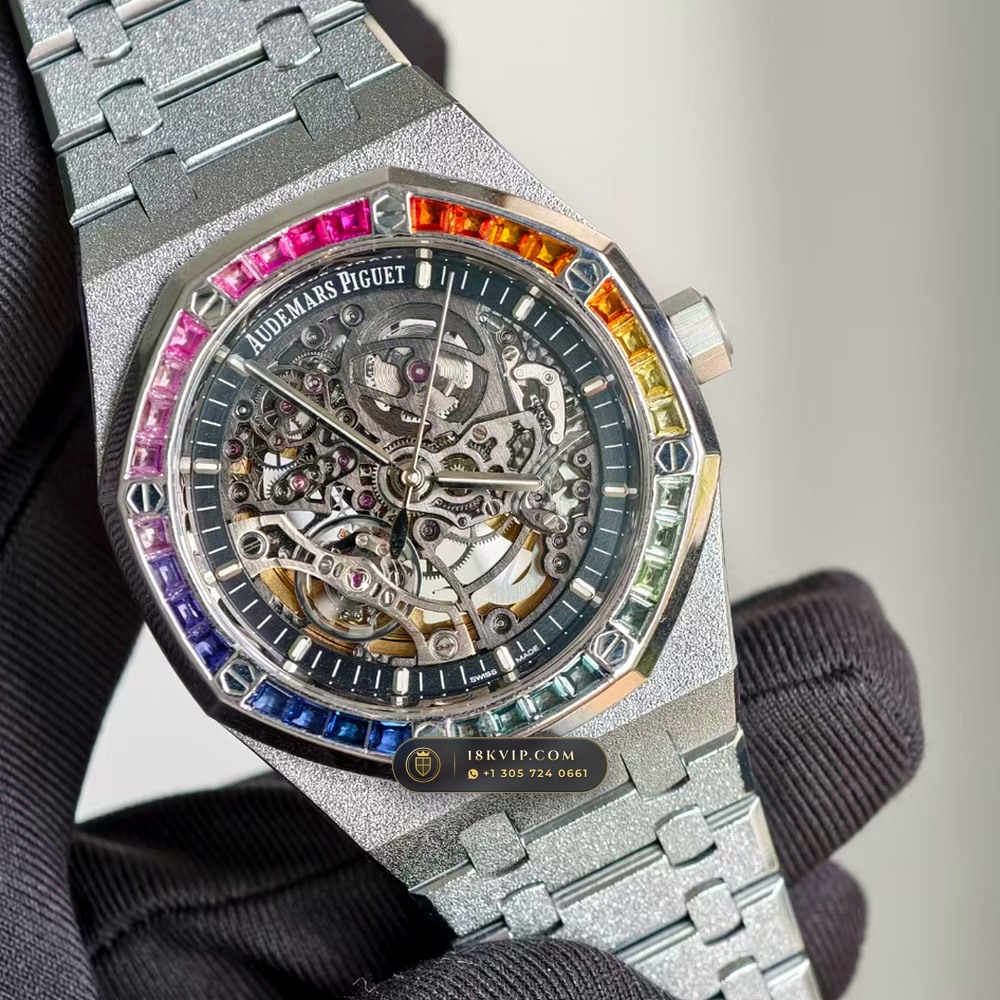 Audemars Piguet Royal Oak Double Balance Wheel Openworked 41mm 18K White Gold Ref. 15412BC — Private Vault Edition — Studio Gallery Plate III in 18K White Gold Au750 (224.8g Verified Mass, Audemars Piguet Cal. 3132 Dual-Balance Openworked)