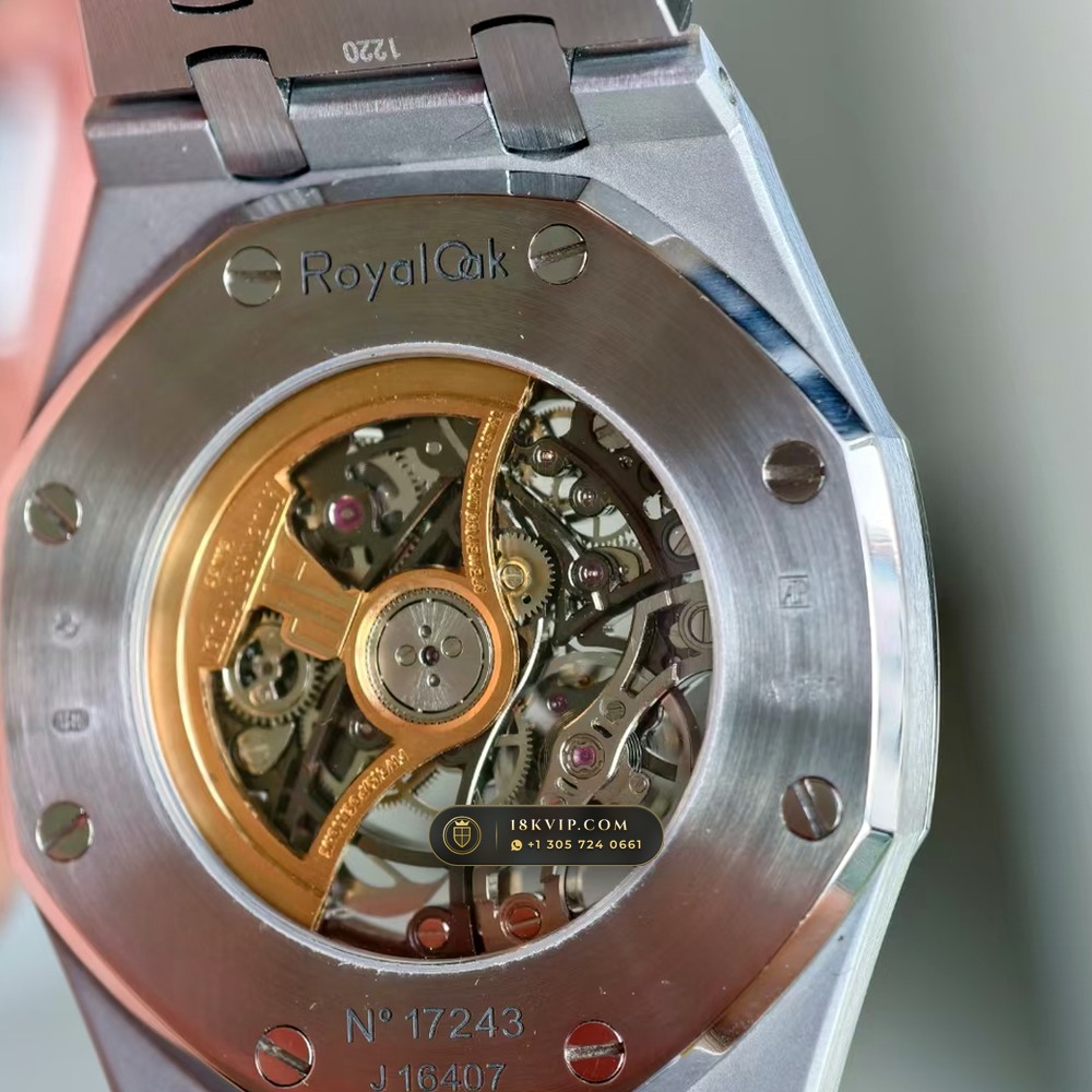 Audemars Piguet Royal Oak Double Balance Wheel Openworked 41mm 18K White Gold Ref. 15412BC — Private Vault Edition — Studio Gallery Plate VII in 18K White Gold Au750 (224.8g Verified Mass, Audemars Piguet Cal. 3132 Dual-Balance Openworked)