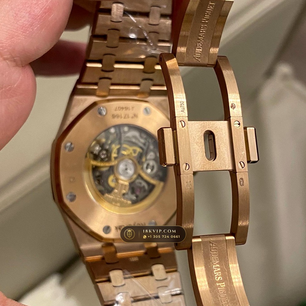 Audemars Piguet Royal Oak Double Balance Wheel Openworked 41mm 18K Rose Gold Ref. 15407OR — Private Vault Edition — Studio Gallery Plate VII in 18K Rose Gold Au750 (224.7g Verified Mass, Audemars Piguet Cal. 3132 Dual-Balance Openworked)