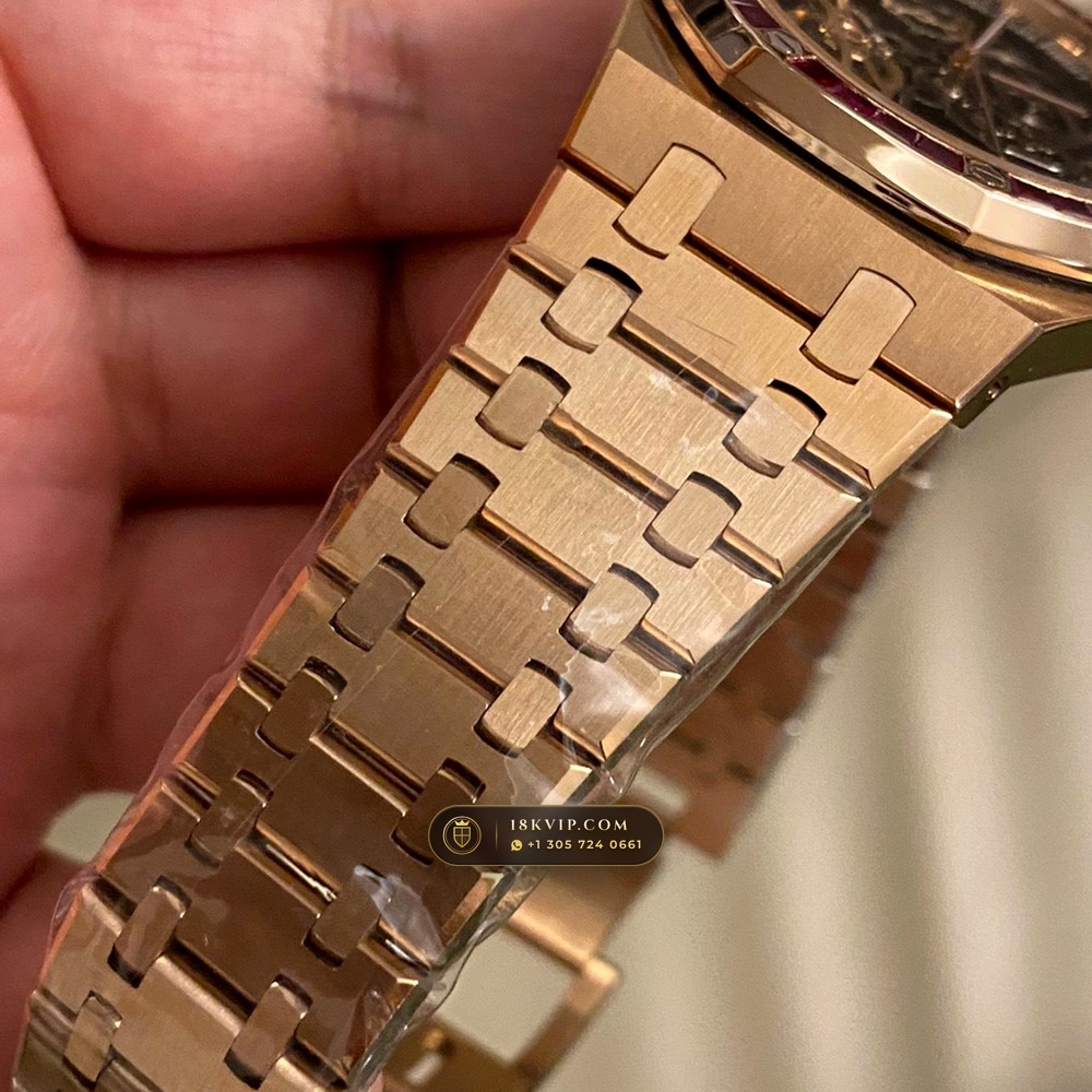 Audemars Piguet Royal Oak Double Balance Wheel Openworked 41mm 18K Rose Gold Ref. 15407OR — Private Vault Edition — Studio Gallery Plate VIII in 18K Rose Gold Au750 (224.7g Verified Mass, Audemars Piguet Cal. 3132 Dual-Balance Openworked)