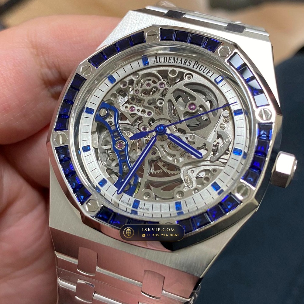 Audemars Piguet Royal Oak Double Balance Wheel Openworked 41mm 18K White Gold Ref. 15412BC.SS.1220BC.02 — Private Vault Edition — Studio Gallery Plate II in 18K White Gold Au750 (224.6g Verified Mass, Audemars Piguet Cal. 3132 Dual-Balance Openworked)