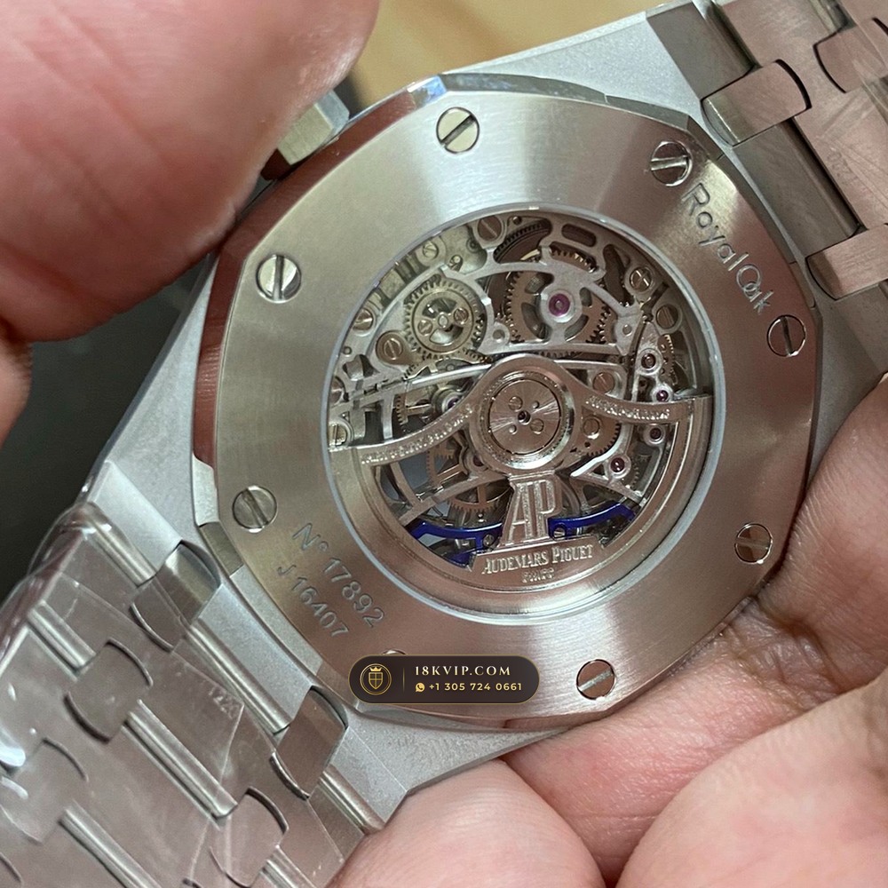 Audemars Piguet Royal Oak Double Balance Wheel Openworked 41mm 18K White Gold Ref. 15412BC.SS.1220BC.02 — Private Vault Edition — Studio Gallery Plate V in 18K White Gold Au750 (224.6g Verified Mass, Audemars Piguet Cal. 3132 Dual-Balance Openworked)