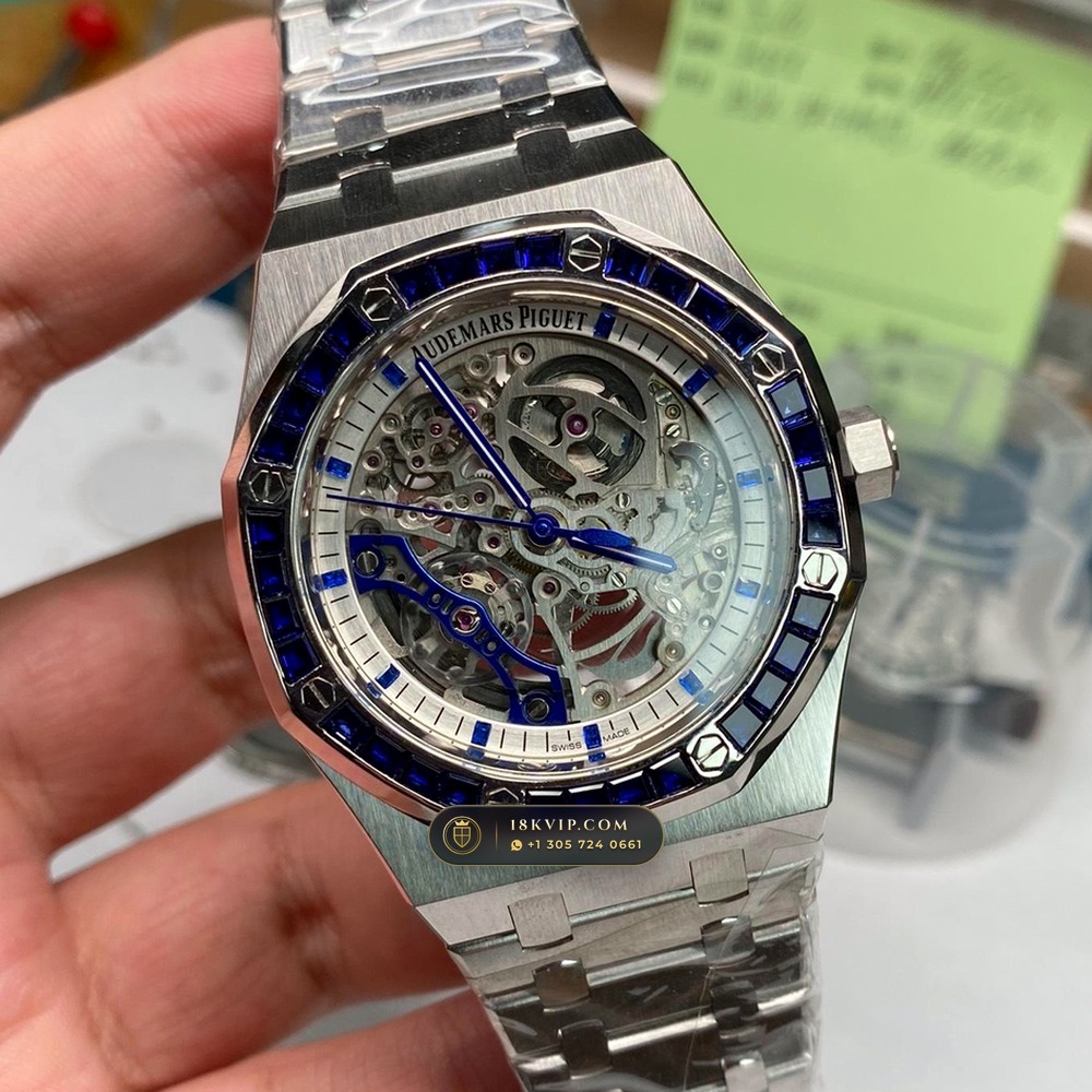 Audemars Piguet Royal Oak Double Balance Wheel Openworked 41mm 18K White Gold Ref. 15412BC.SS.1220BC.02 — Private Vault Edition — Studio Gallery Plate VIII in 18K White Gold Au750 (224.6g Verified Mass, Audemars Piguet Cal. 3132 Dual-Balance Openworked)