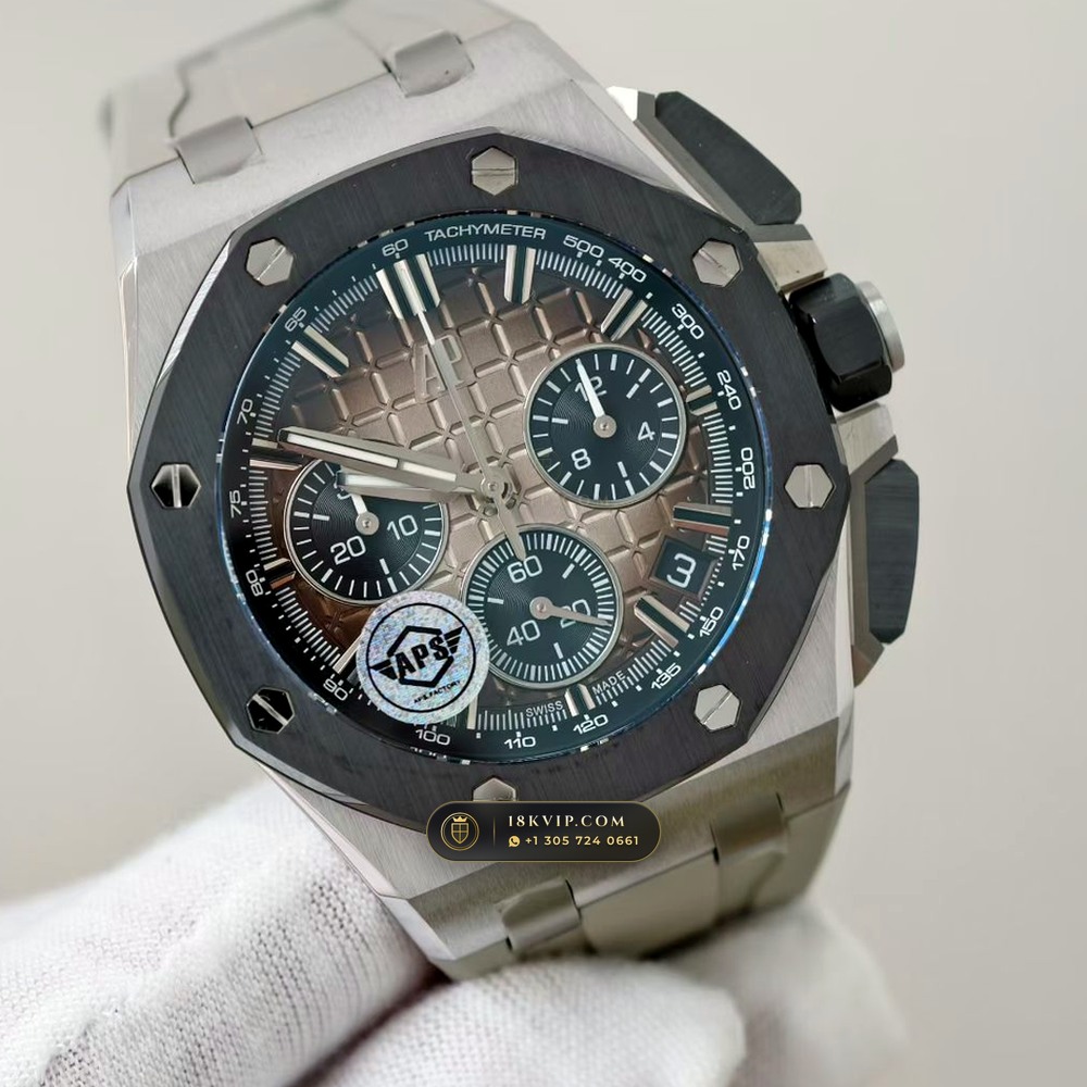 Audemars Piguet Royal Oak Offshore Selfwinding Chronograph 43mm Ref. 26420SO.OO.A600CA.01 — Private Vault Edition — Studio Gallery Plate II in 904L Stainless Steel Custom Architecture (174.6g Verified Mass, Audemars Piguet Cal. 4401 Flyback Chronograph)